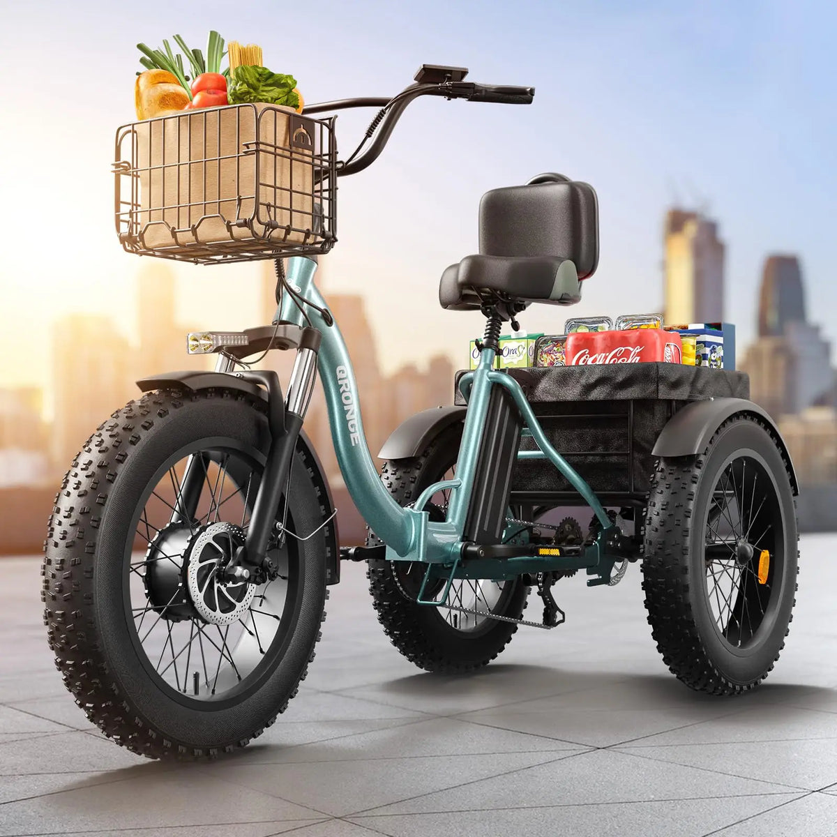 Qronge 1200W Electric Trike For Adults With Large Fat Tires