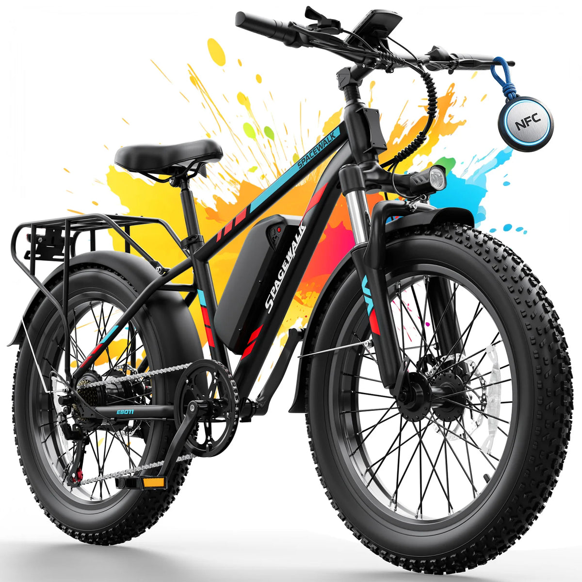 Spacewalk Adult Fat Tire Electric Bike With Removable Battery
