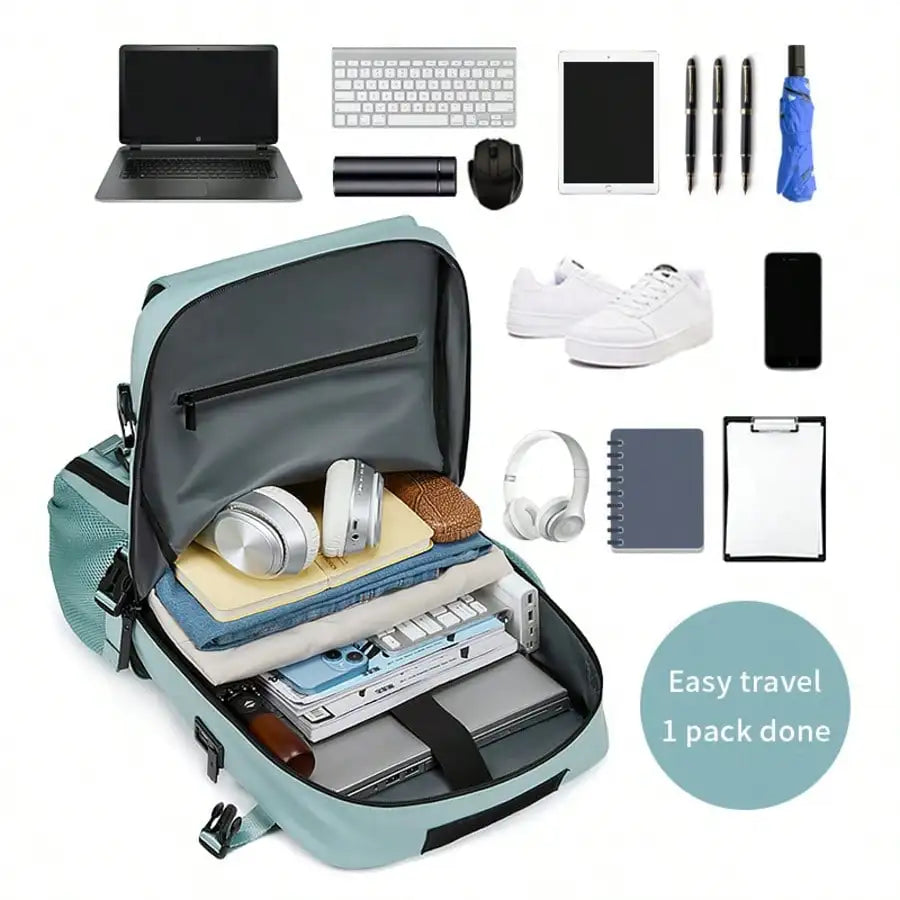 Unisex Multi-Function Hiking Backpack With USB Port And Shoe Compartment
