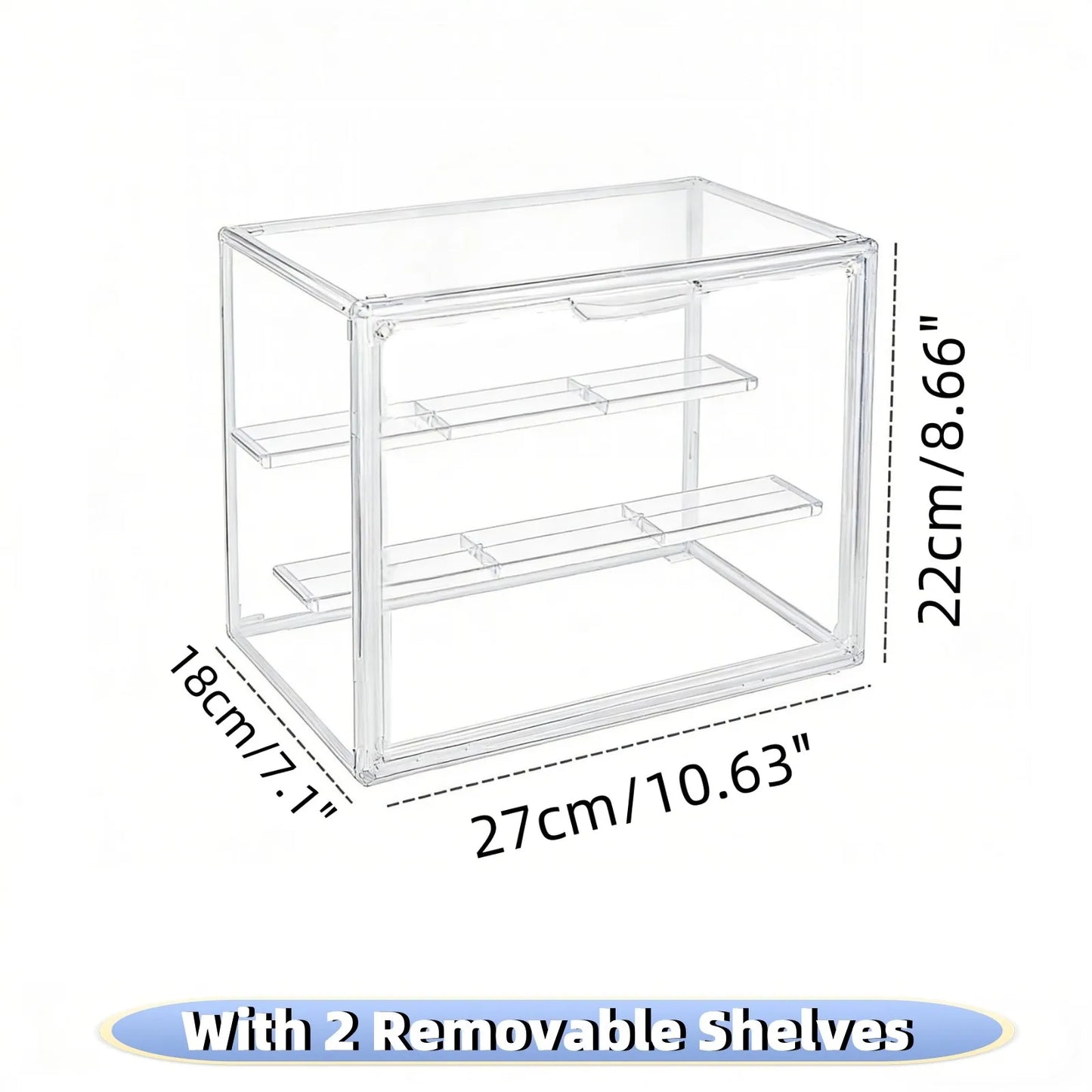 Clear Stackable Acrylic Display Storage Box Organizer