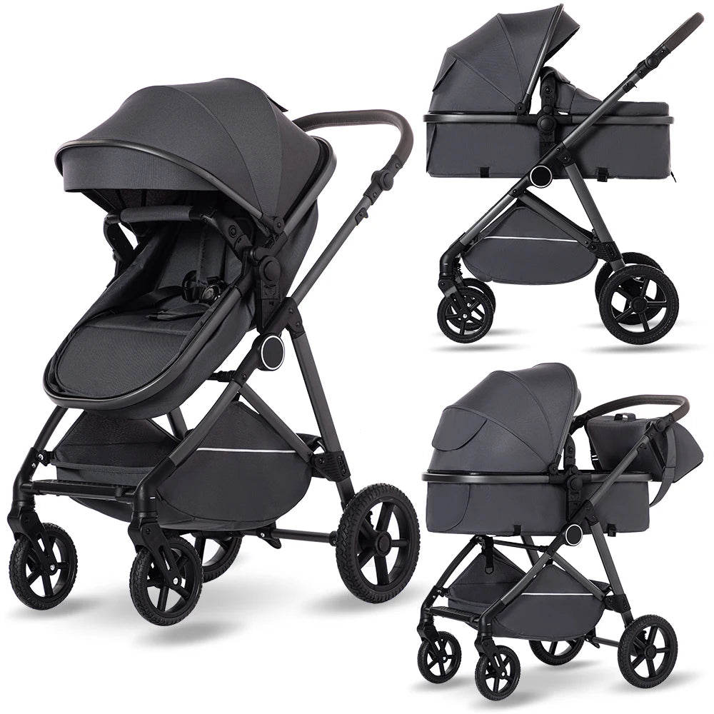 B.childhood 2 in 1 Baby Stroller Pram Foldable Pushchair Canopy