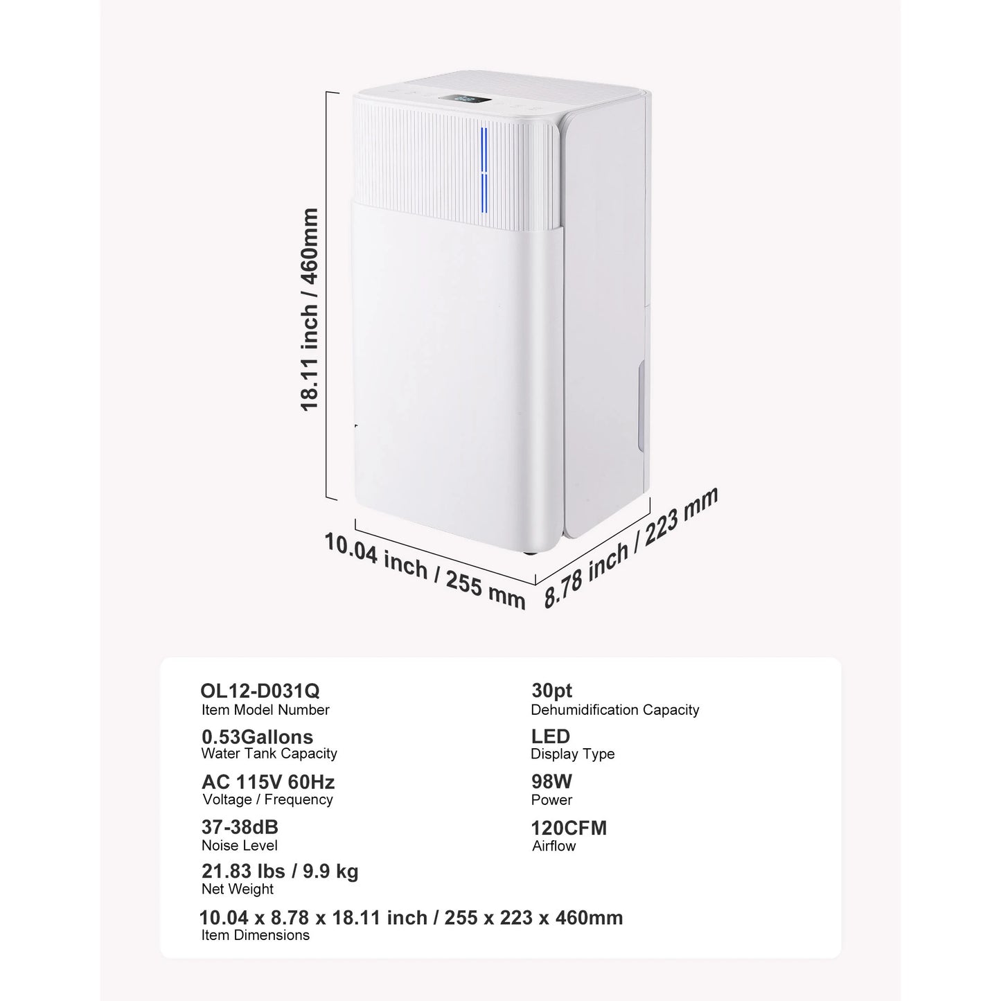 SucceBuy Dehumidifier For Home And Basement With Drain Hose