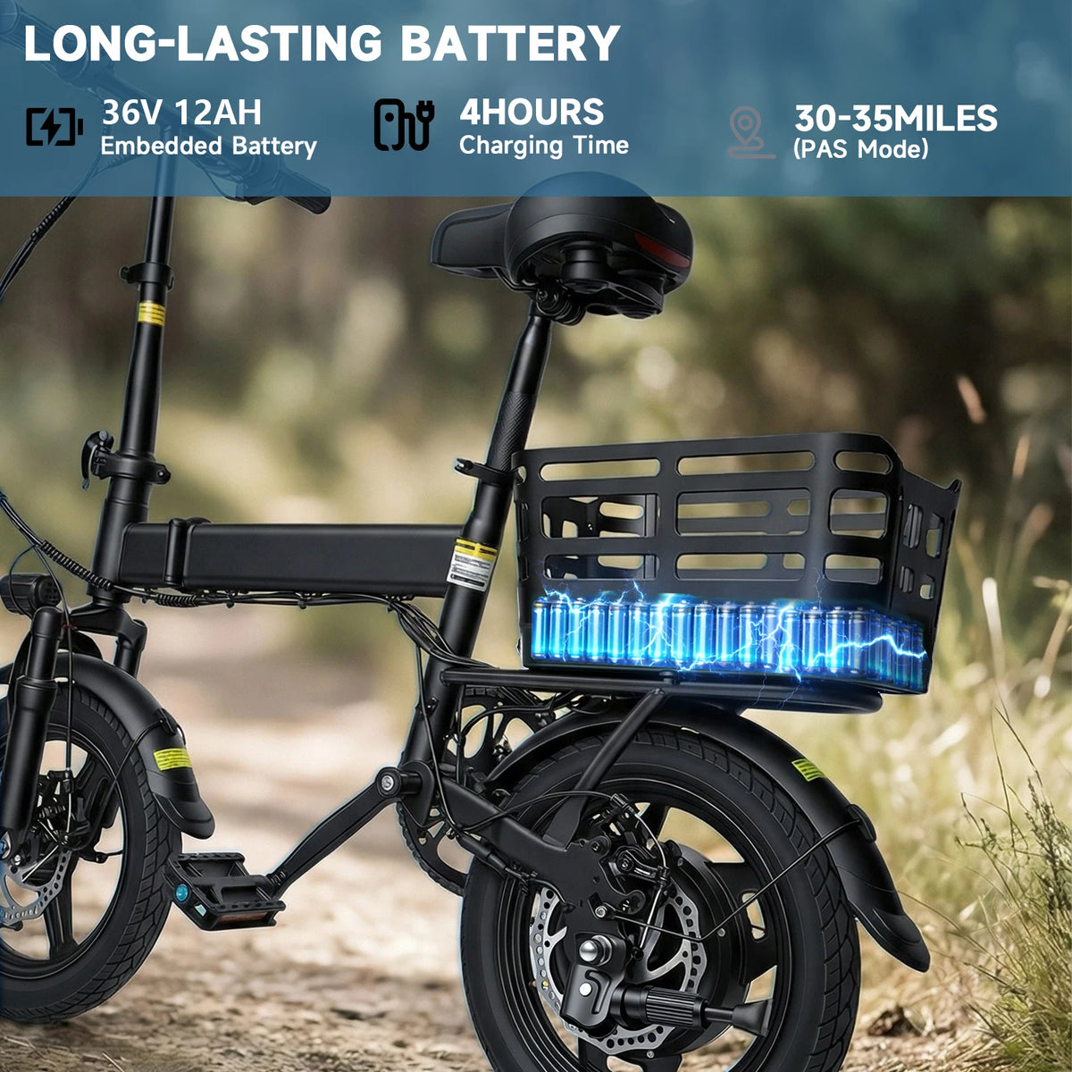 Folding Electric Bike With 500W Peak Motor And Hidden Battery