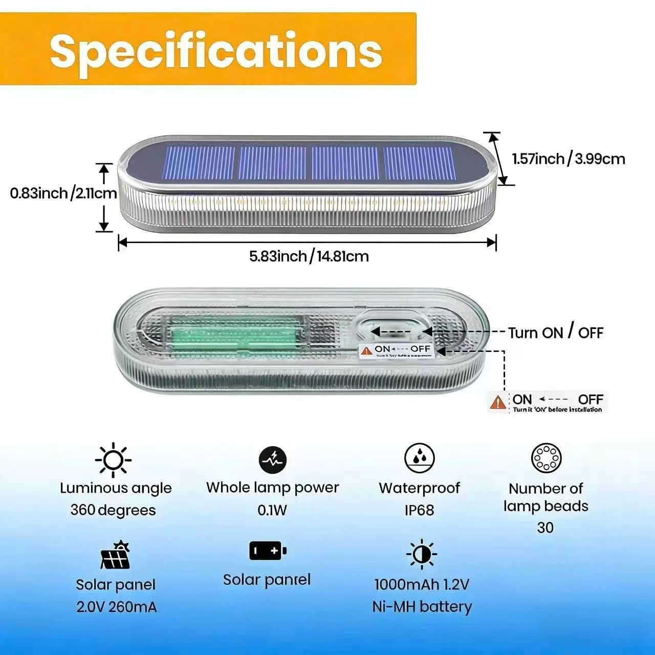 4 Pack Solar LEDs Deck Lights IP68 Automatic On Off