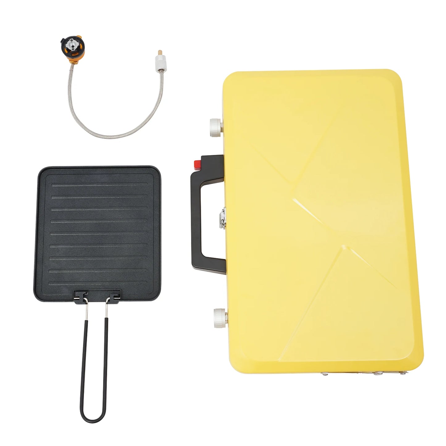 Portable Outdoor Gas Stove Two-Burner 3500W With Windshield For Camping