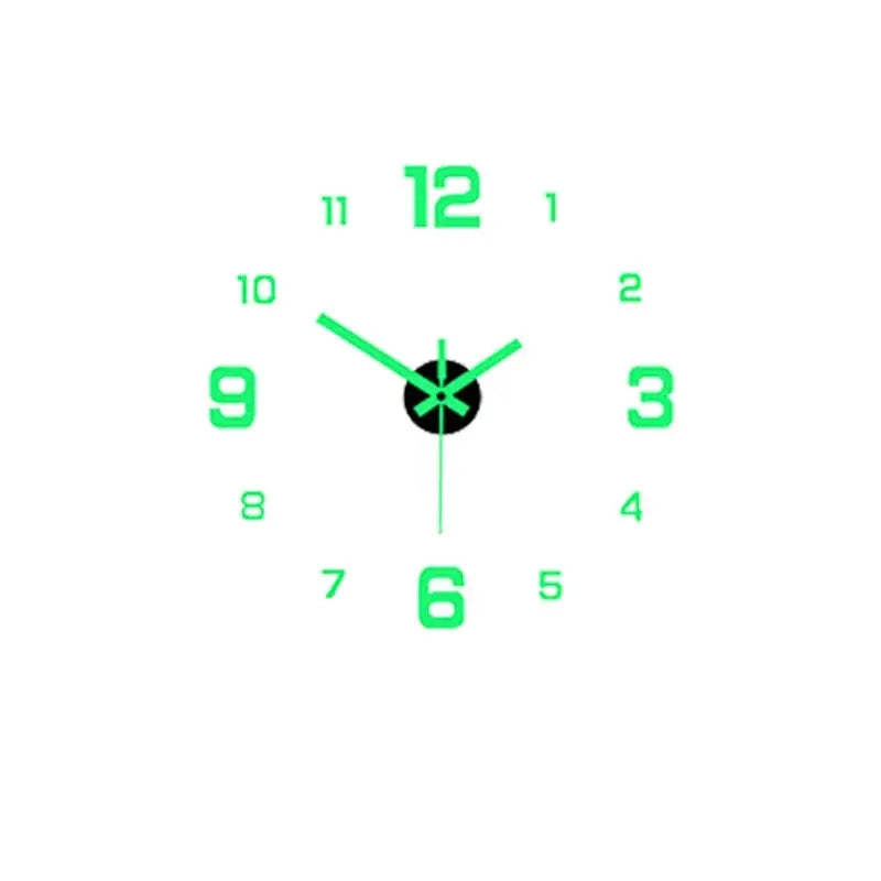 EW Creative Luminous Digital Clock European Style DIY Silent Wall Clock