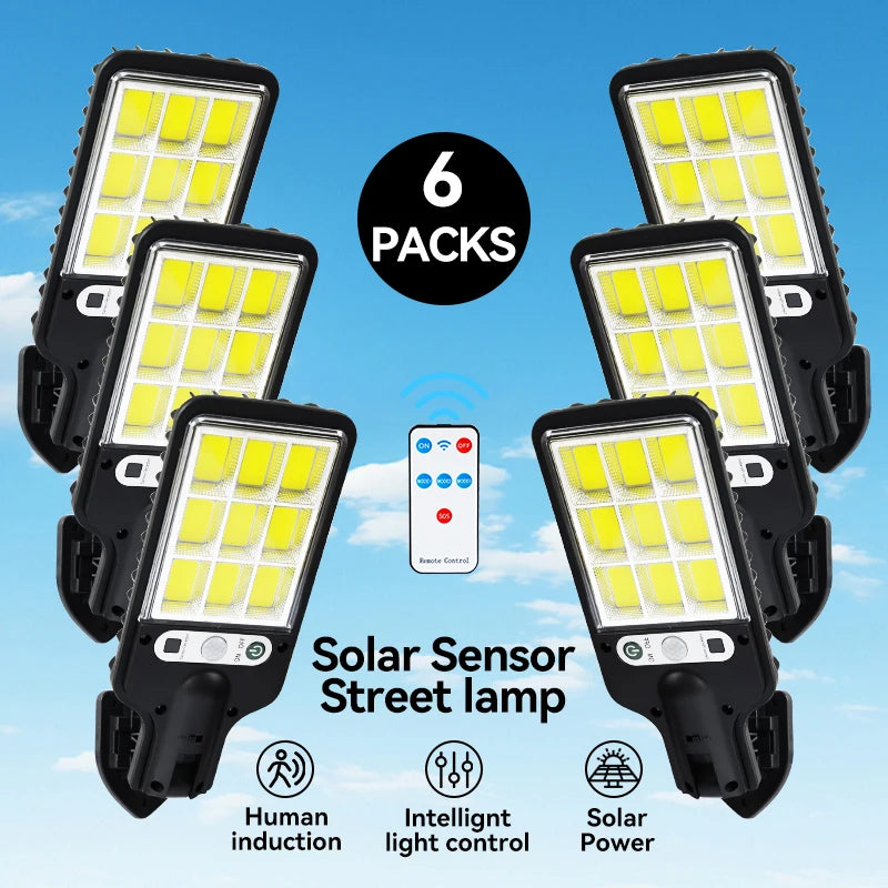 Solar Led Outdoor Wall Lamp With Remote Motion Sensor