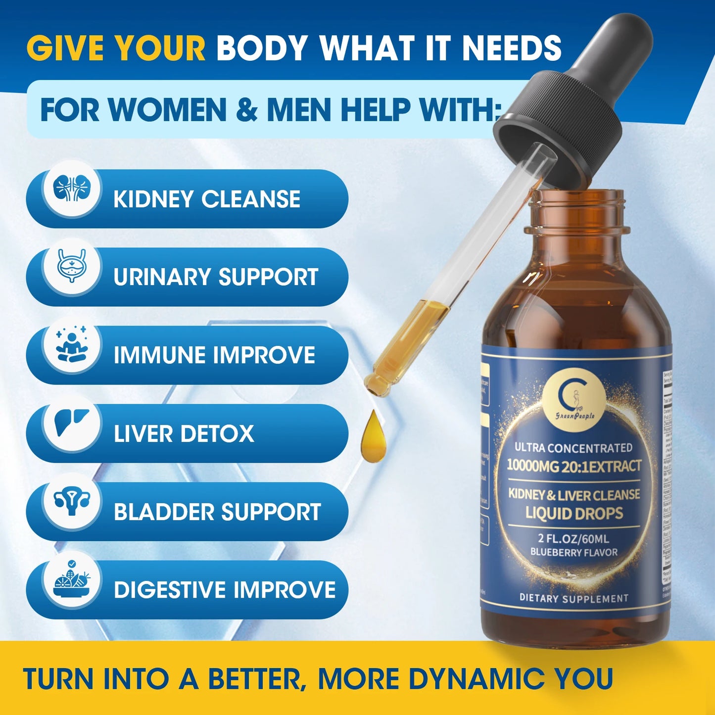 Minch Kidney Liver Cleanse Liquid Drops With Milk Thistle And Artichoke