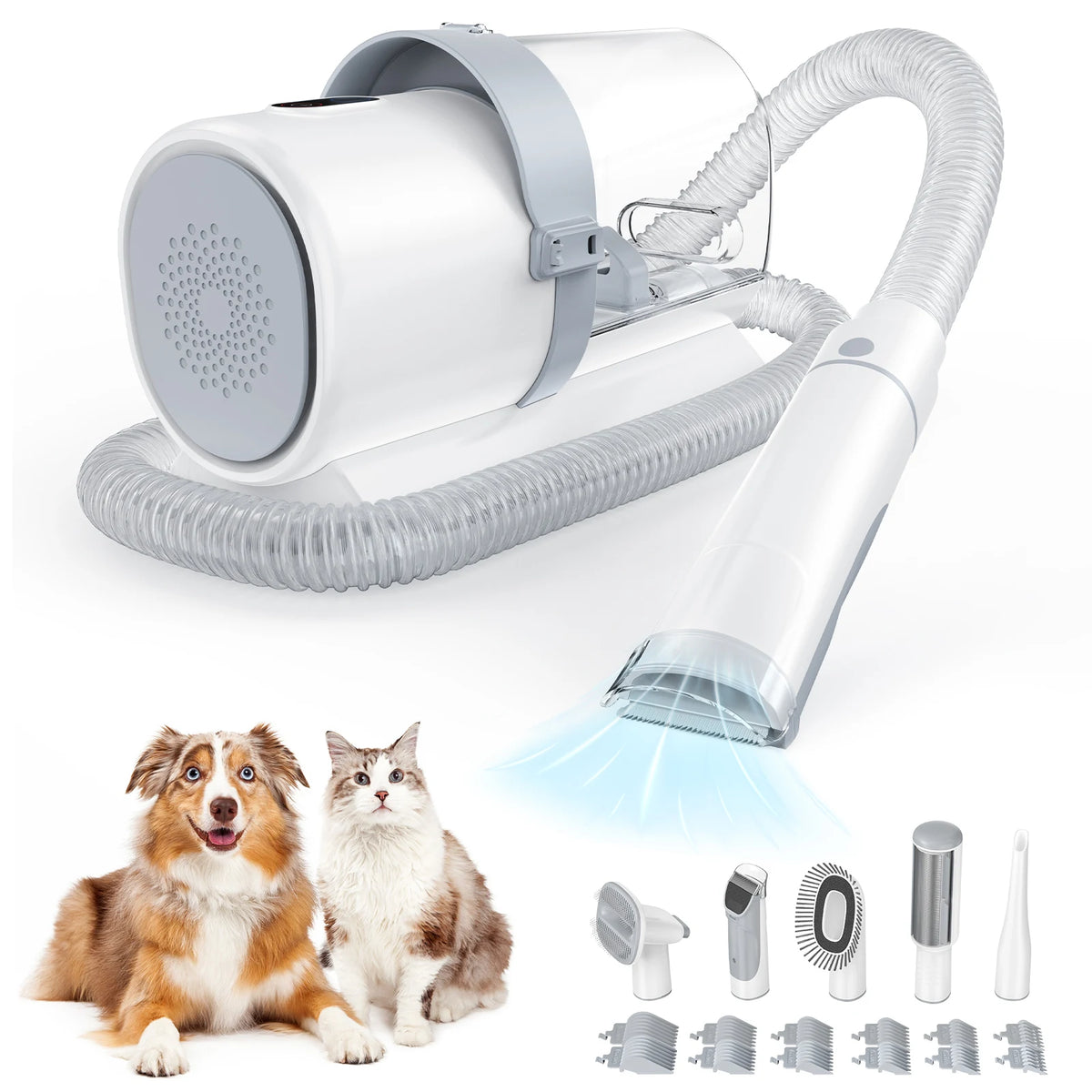 JHK Professional Cordless Low Noise Pet Grooming Vacuum Kit