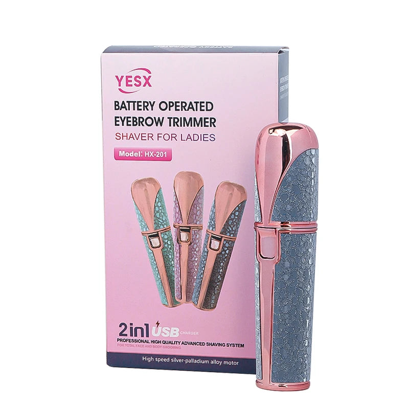 USB Electric Eyebrow Trimmer Facial Hair Remover For Women