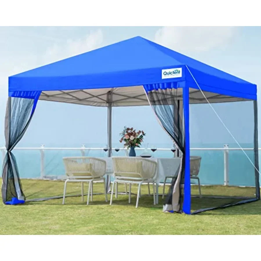 Portable Pop Up Gazebo Tent With Netting Fully Waterproof