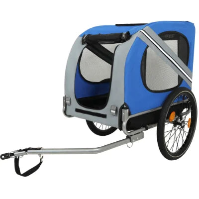 Foldable Pet Bicycle Trailer With Steel Frame For Outdoor Adventures