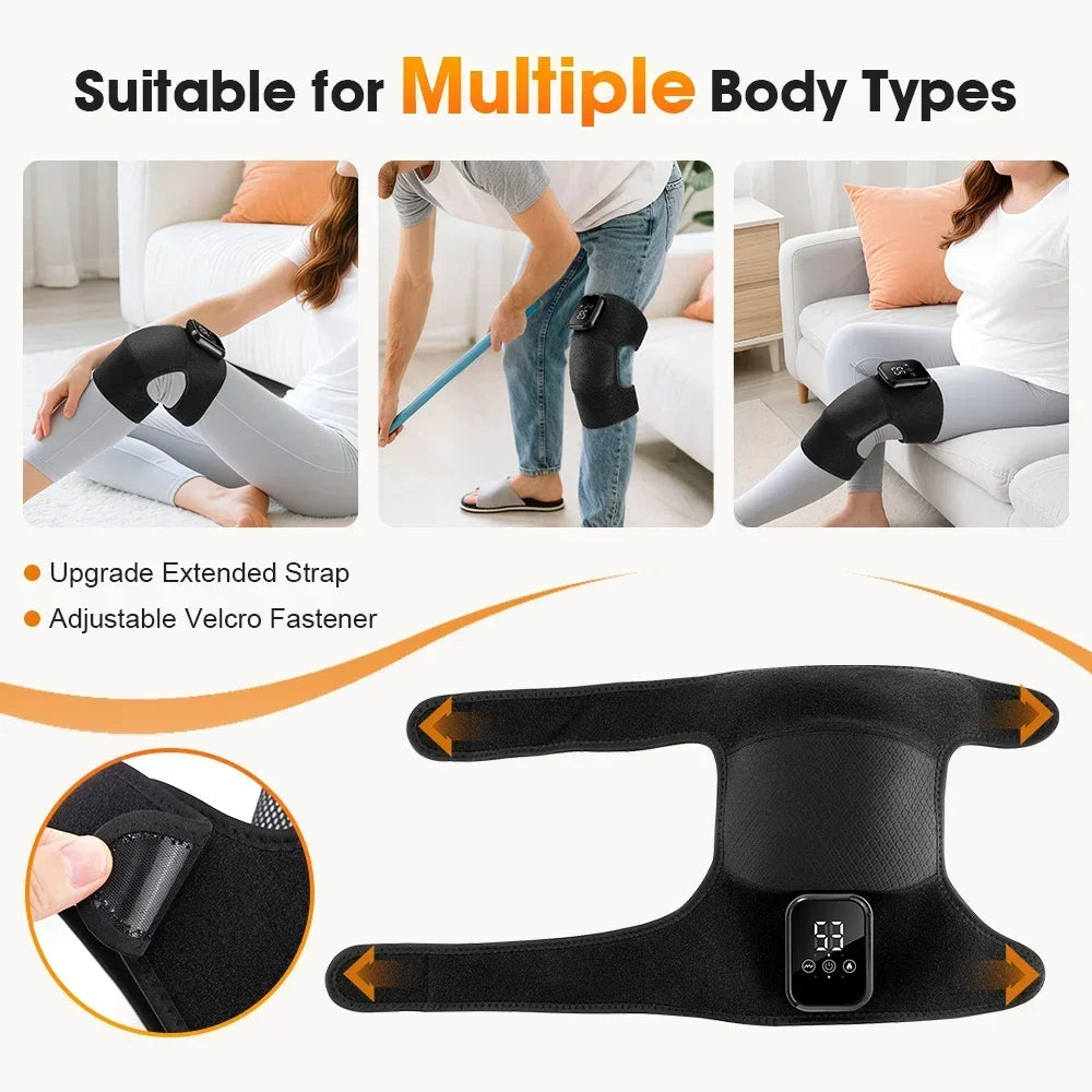 Hailicare Electric Knee Heating Massager Brace For Pain Relief