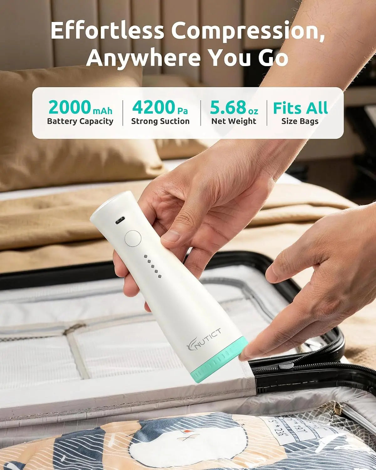 Vacuum Storage Bags With Rechargeable Pump For Travel And Long Term