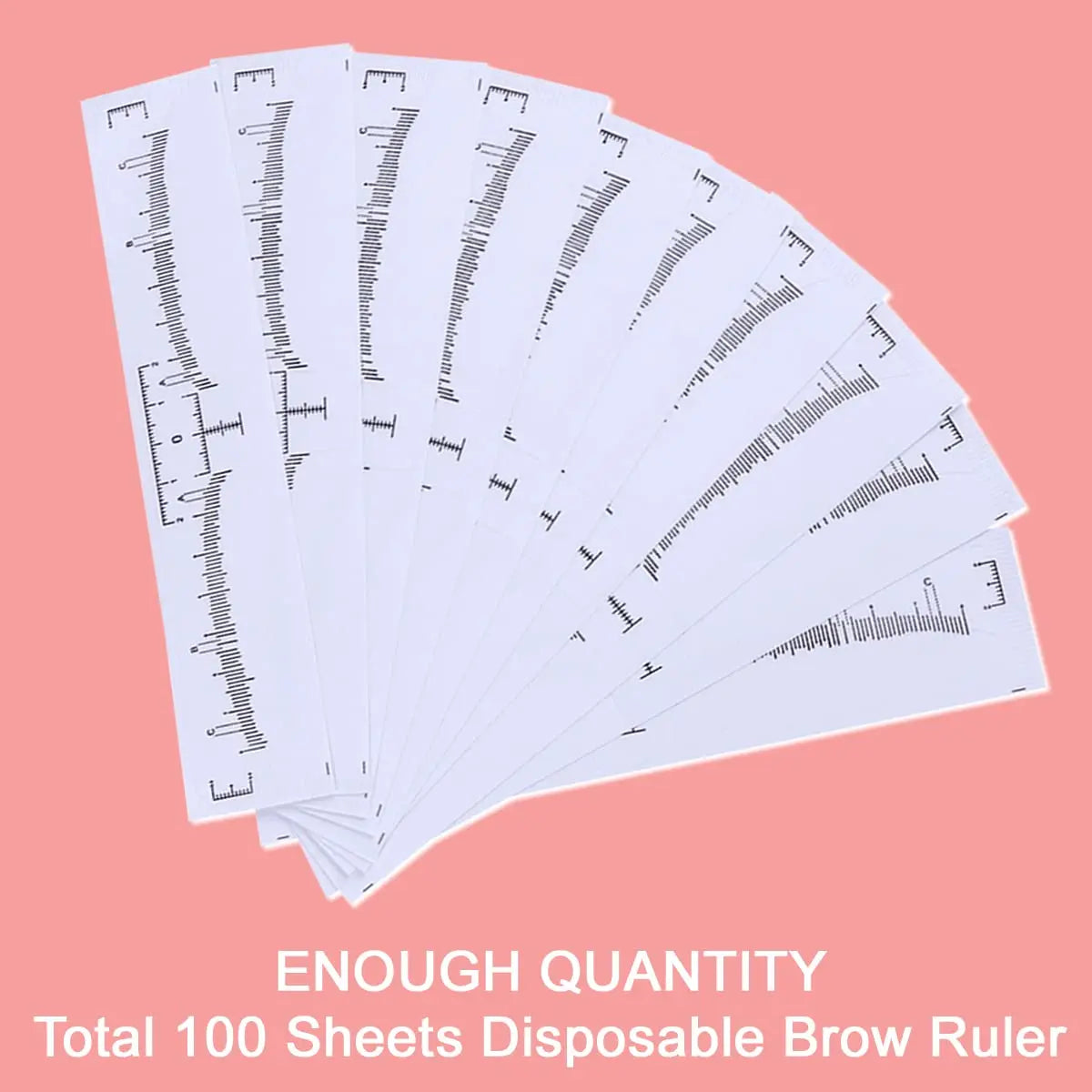 Disposable Eyebrow Ruler Sticker For Symmetrical Brows 100 Pack