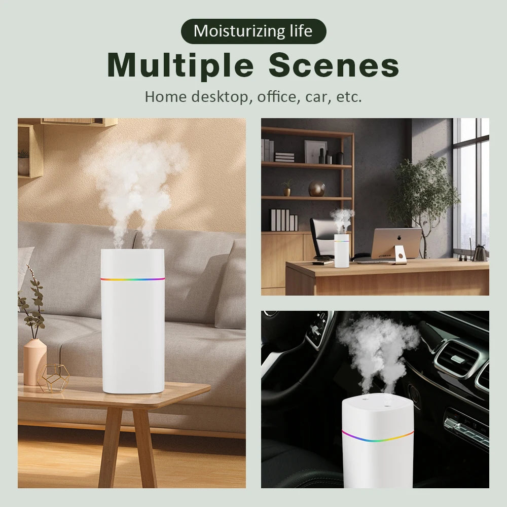 USB Portable Cool Mist Humidifier Aroma Diffuser With Night Light