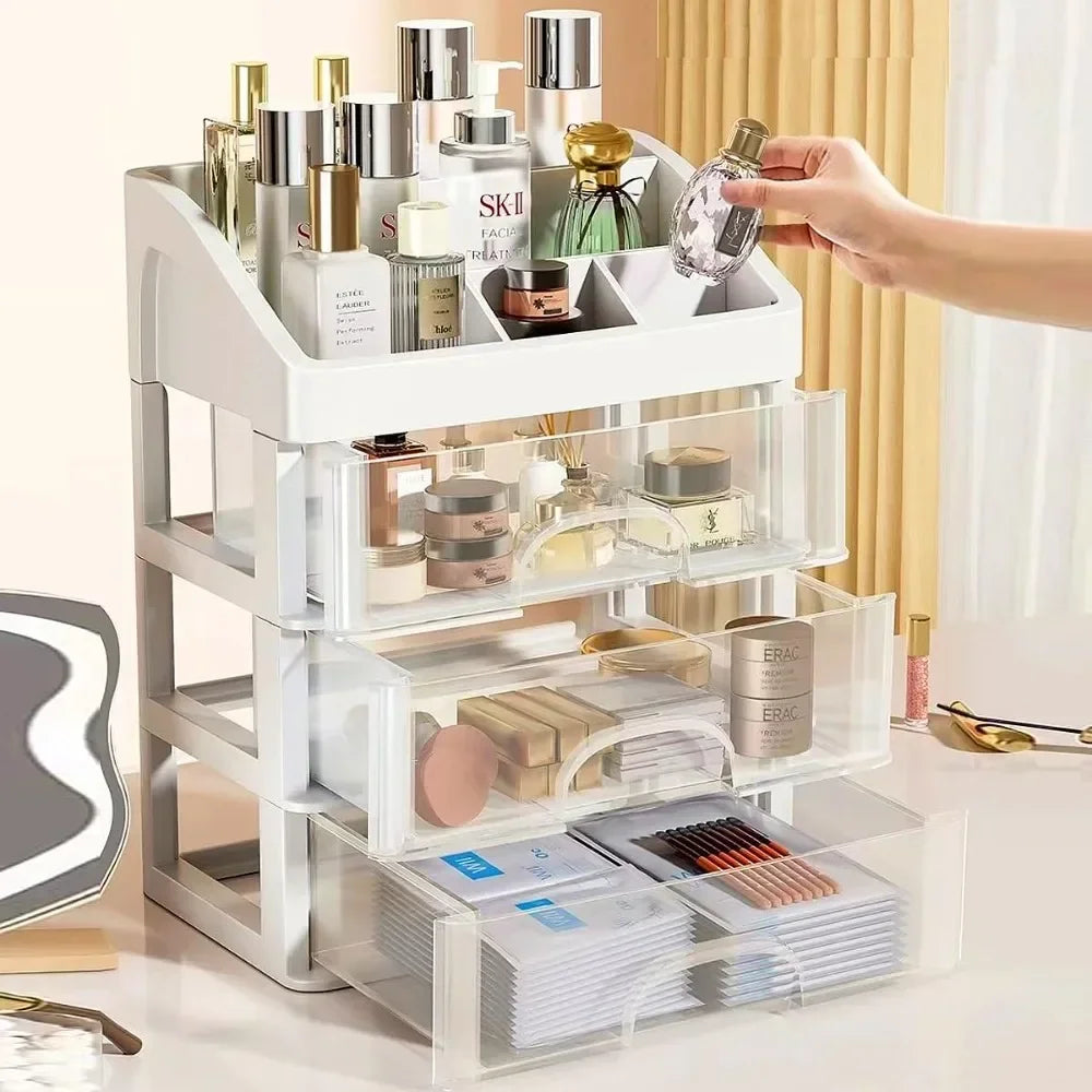 AEDG Multi Layer Desktop Storage Box Organizer For Cosmetics Jewelry