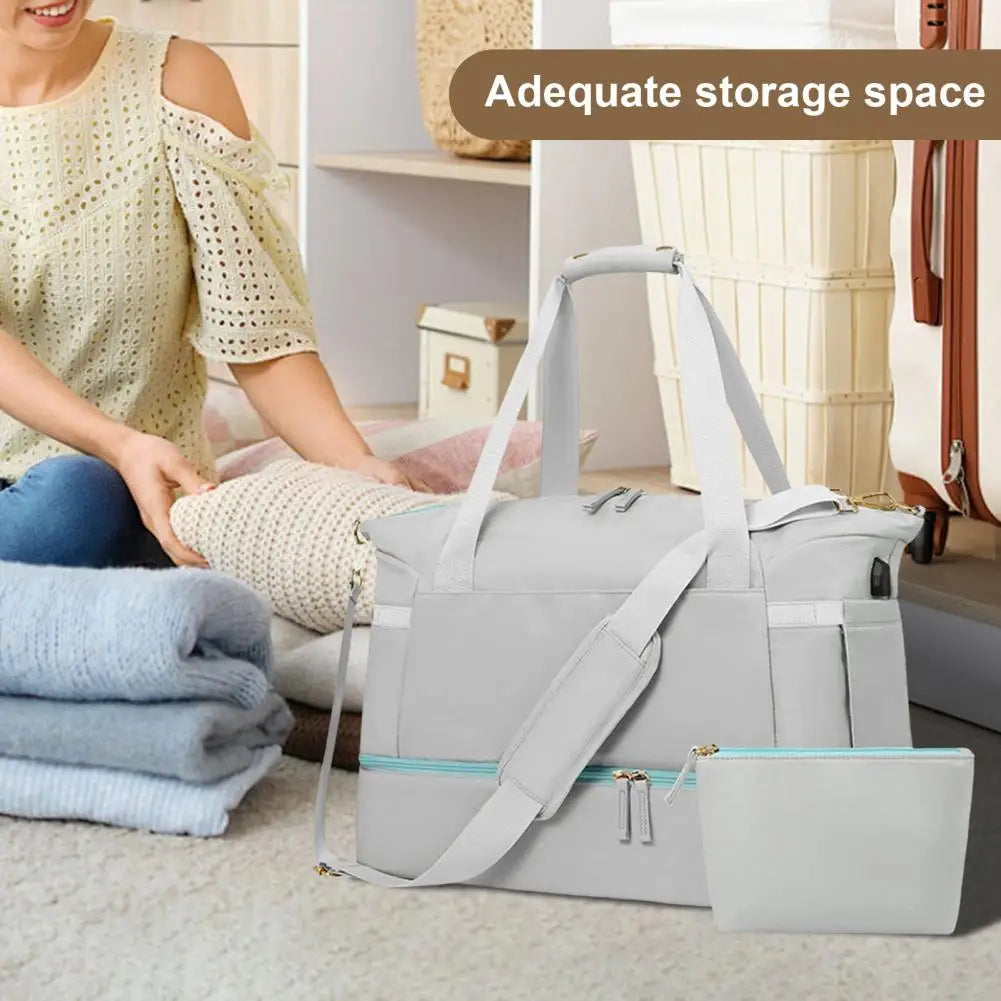 Waterproof Travel Bags Set With Wet Dry Separation USB Charging