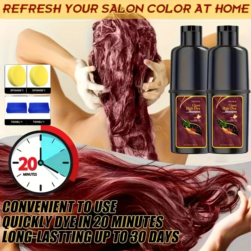 EELHOE Fast Acting Hair Dye Shampoo With Ginger Ginseng Extract