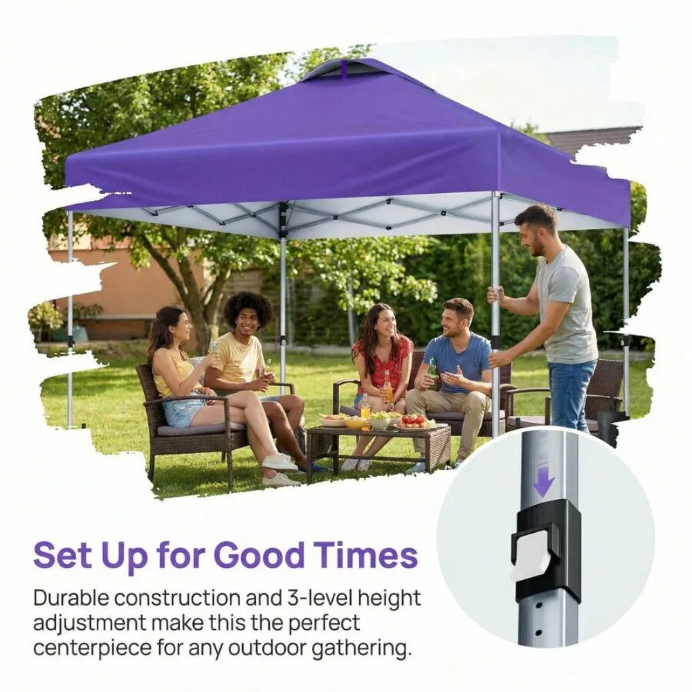 Portable Pop Up Canopy Tent With Instant Setup Carry Bag