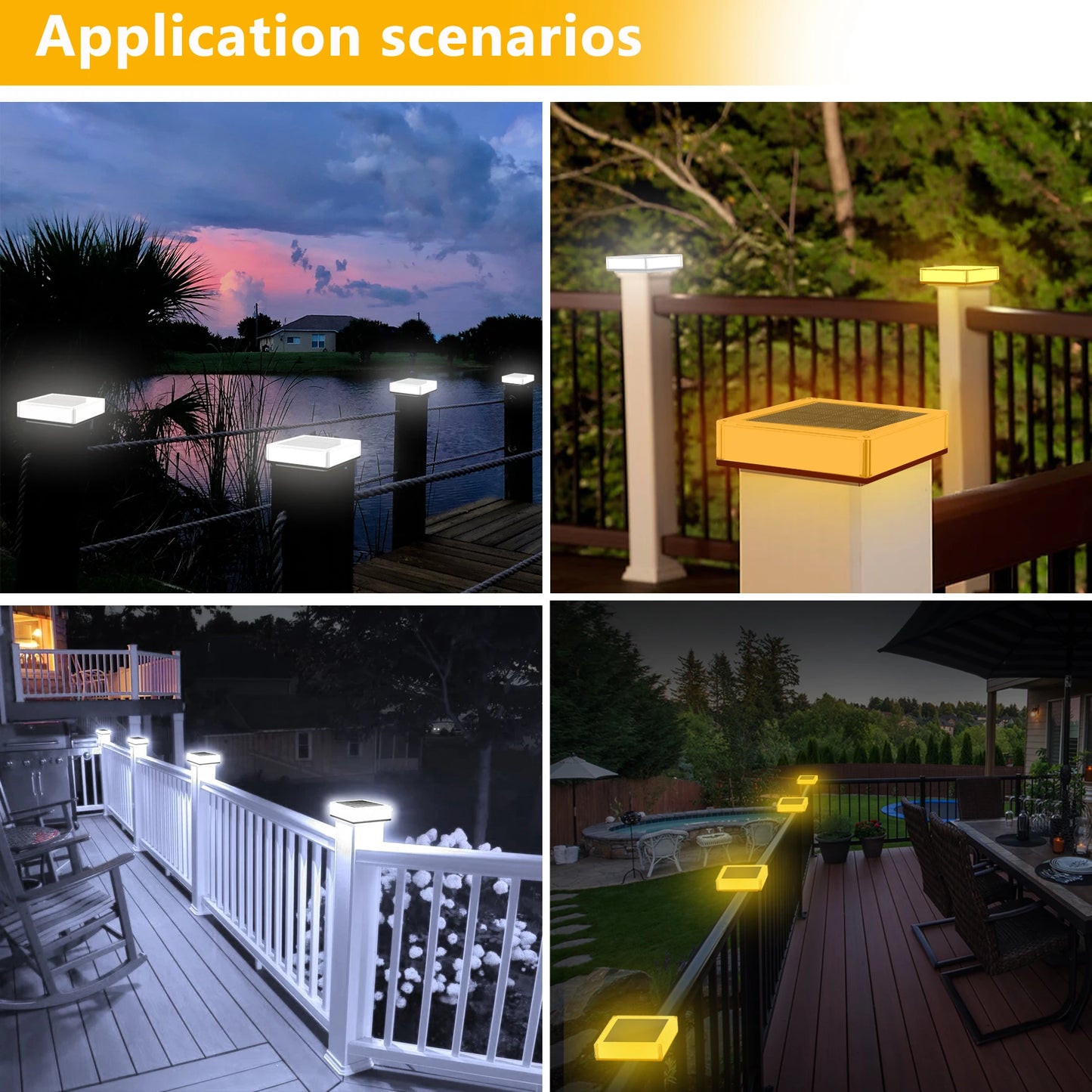 T-Sunrise Waterproof Solar Led Garden Lights Outdoor Pathway Lamps