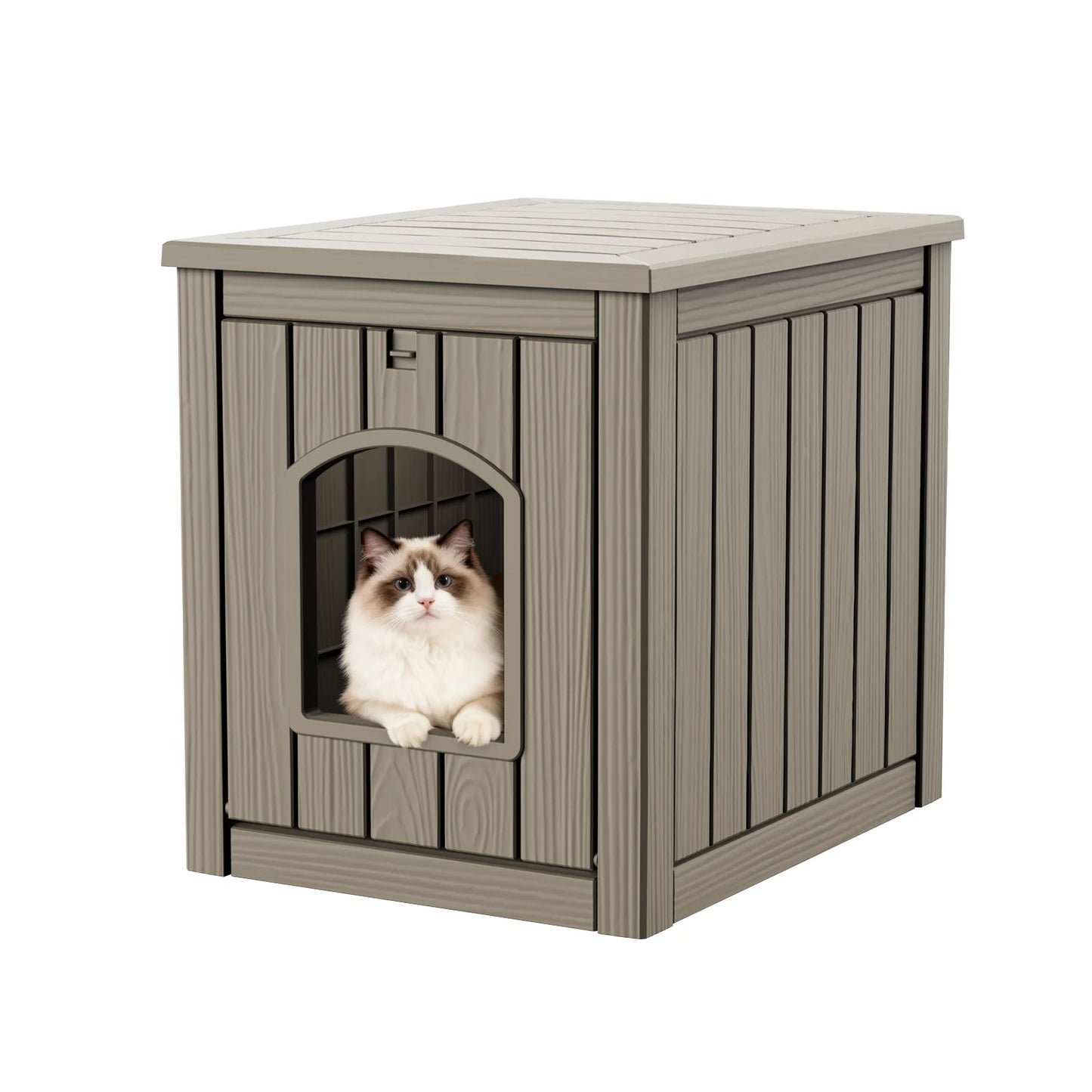 Waterproof Resin Cat House and Pet Kennel End Table