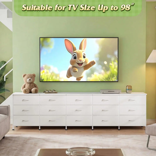 GALAXHERO Modern TV Stand Cabinet With Ample Drawer Storage