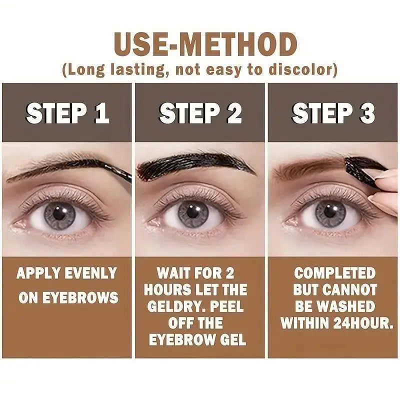 Long Lasting Eyebrow Gel Tattoo Easy Peel Off Waterproof