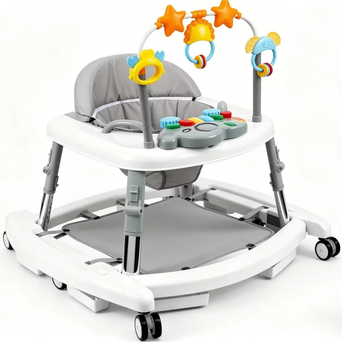 5-In-1 Foldable Baby Walker And Activity Center With Music Toys