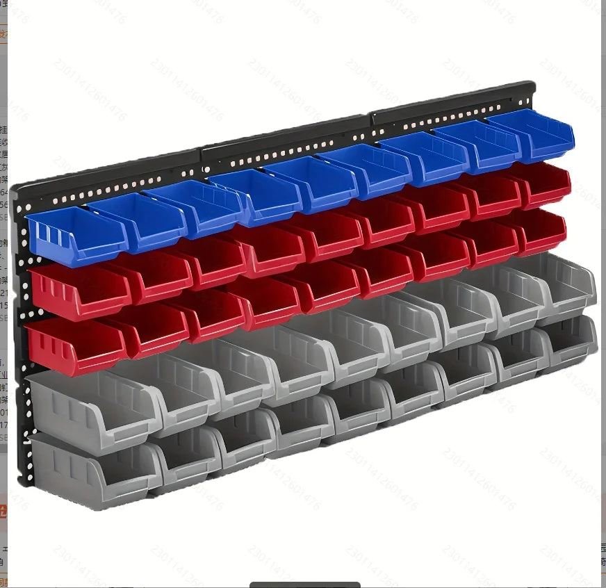 45 Bin Wall Mounted Storage Organizer for Garage and Workshop