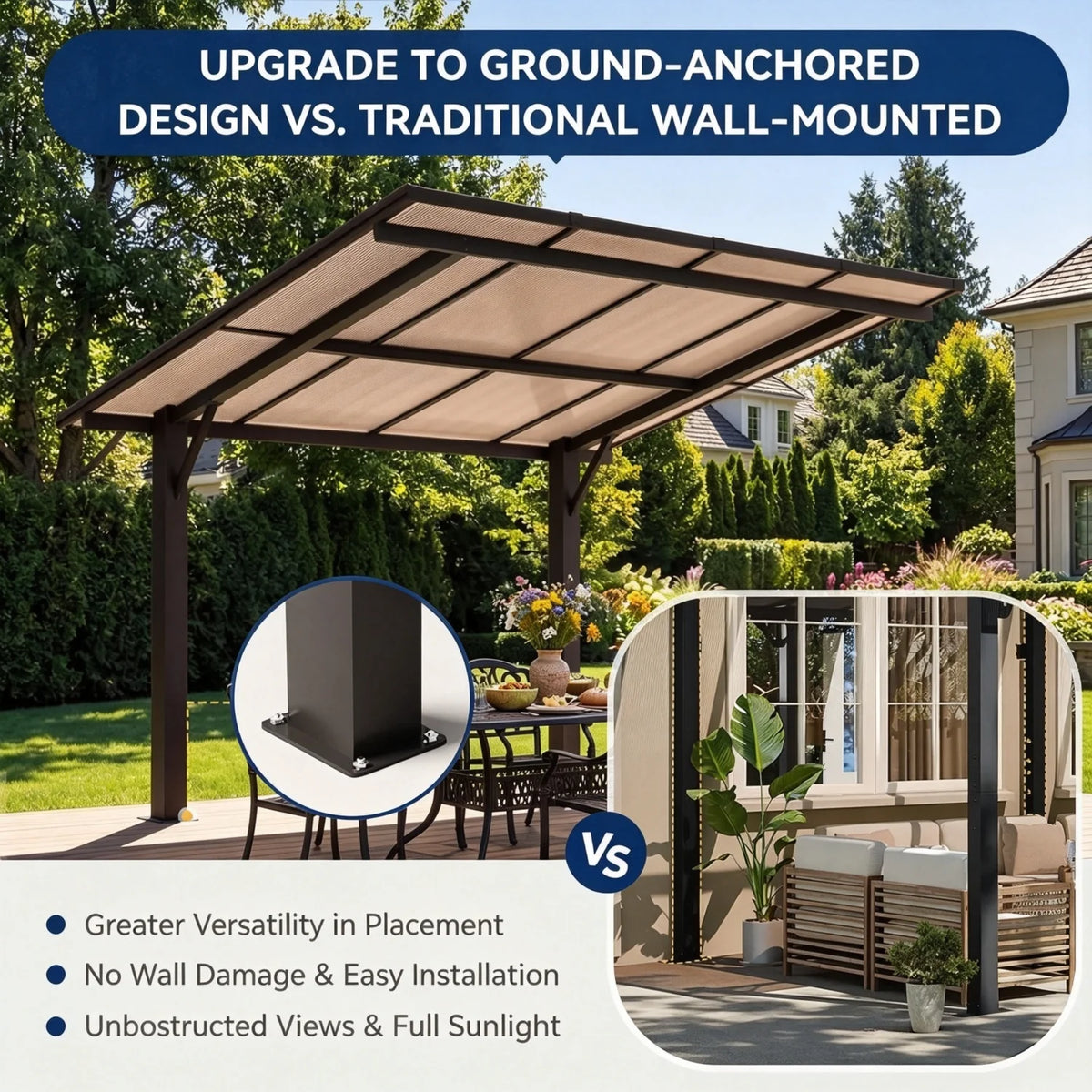 Nordivale Hardtop Metal Gazebo Outdoor Patio Shelter