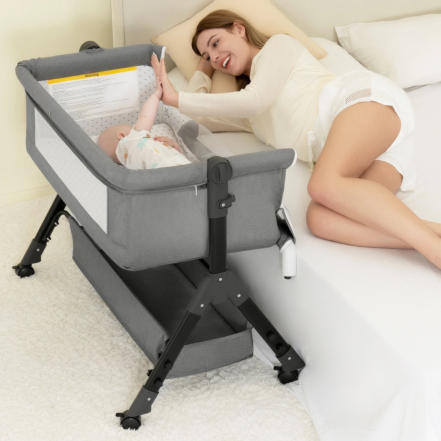 3-In-1 Baby Bassinet Bedside Sleeper Cradle For Newborns