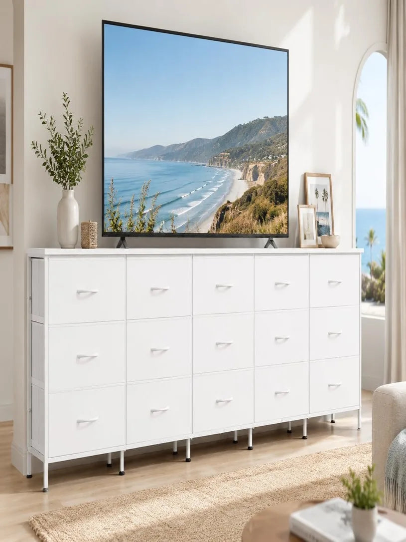GALAXHERO Modern TV Stand Cabinet With Ample Drawer Storage