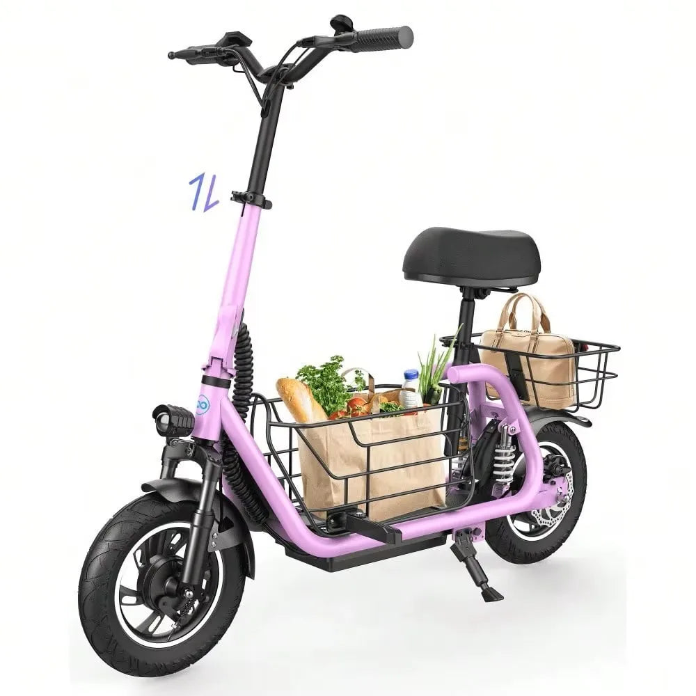 GYROSHOES Pet Friendly Electric Scooter With Seat And Dual Suspension