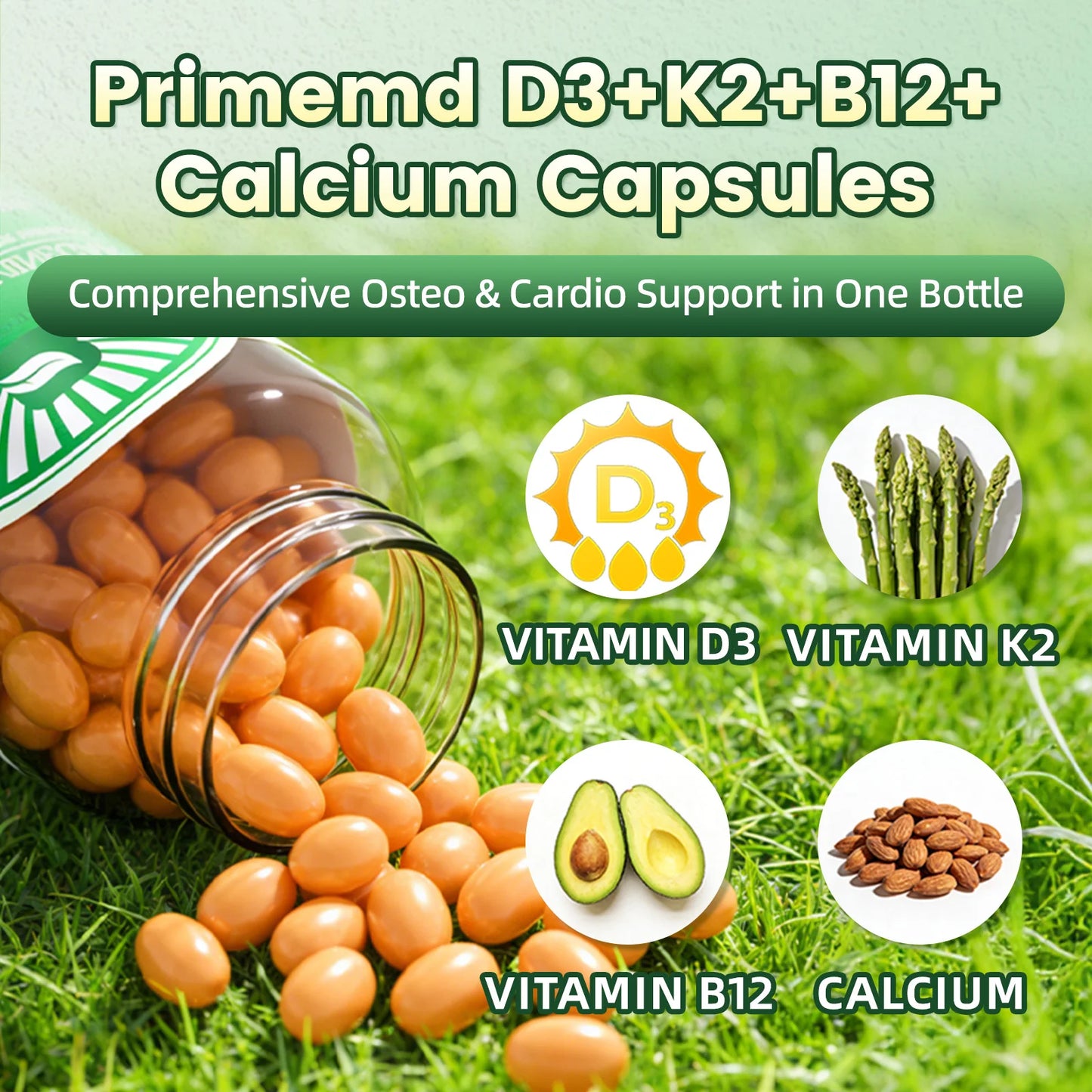 Beworths Vitamin D3K2 Calcium Capsules For Immune And Bone Health