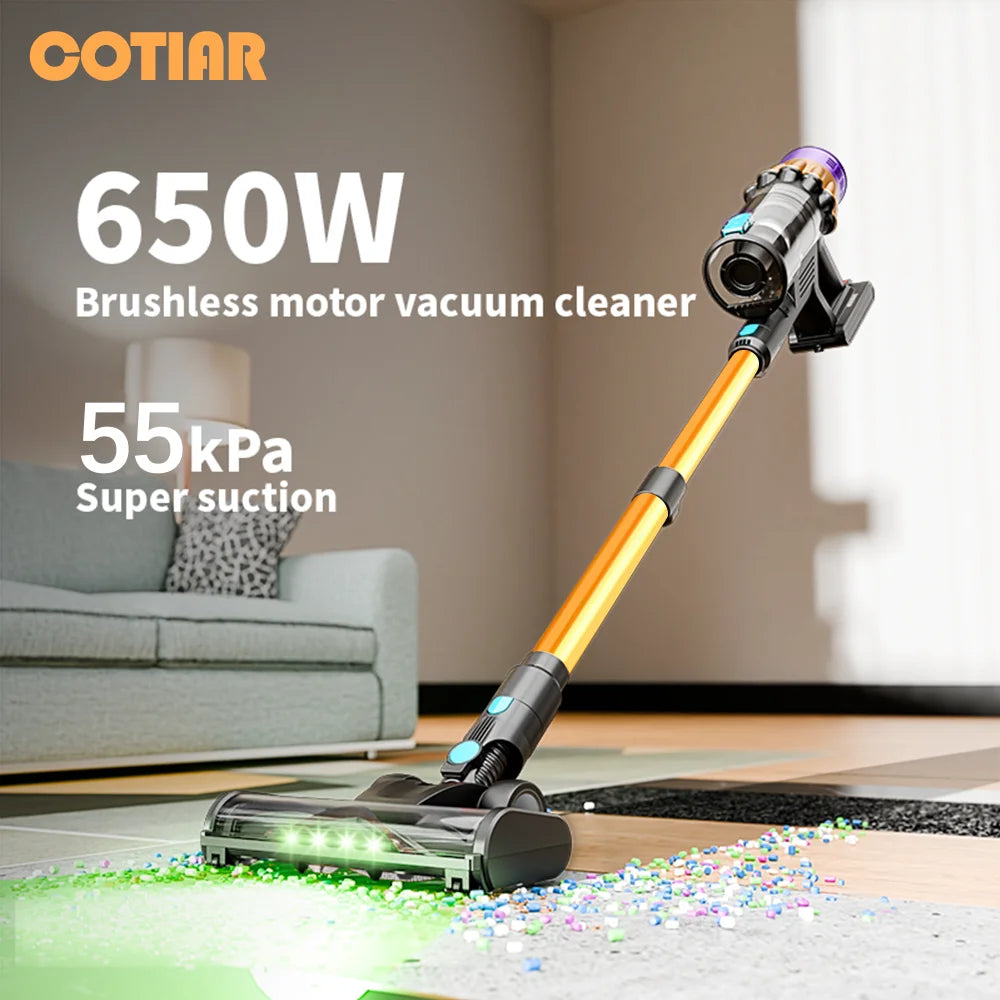 COTIAR V22 Cordless Vacuum Cleaner 650W 55000Pa Handheld
