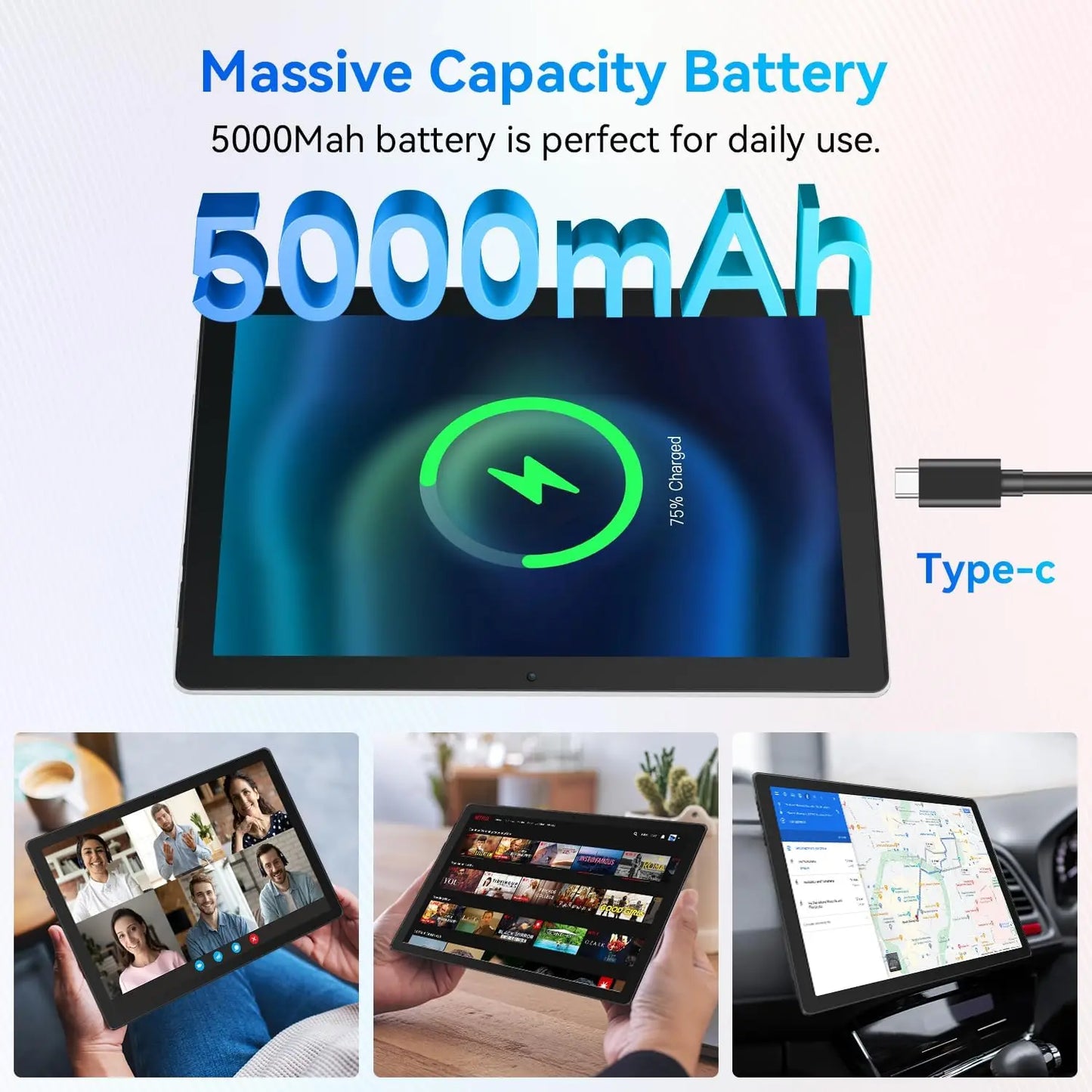 AEEZO-US Android 14 Tablet 12GB RAM 64GB ROM Face Unlock
