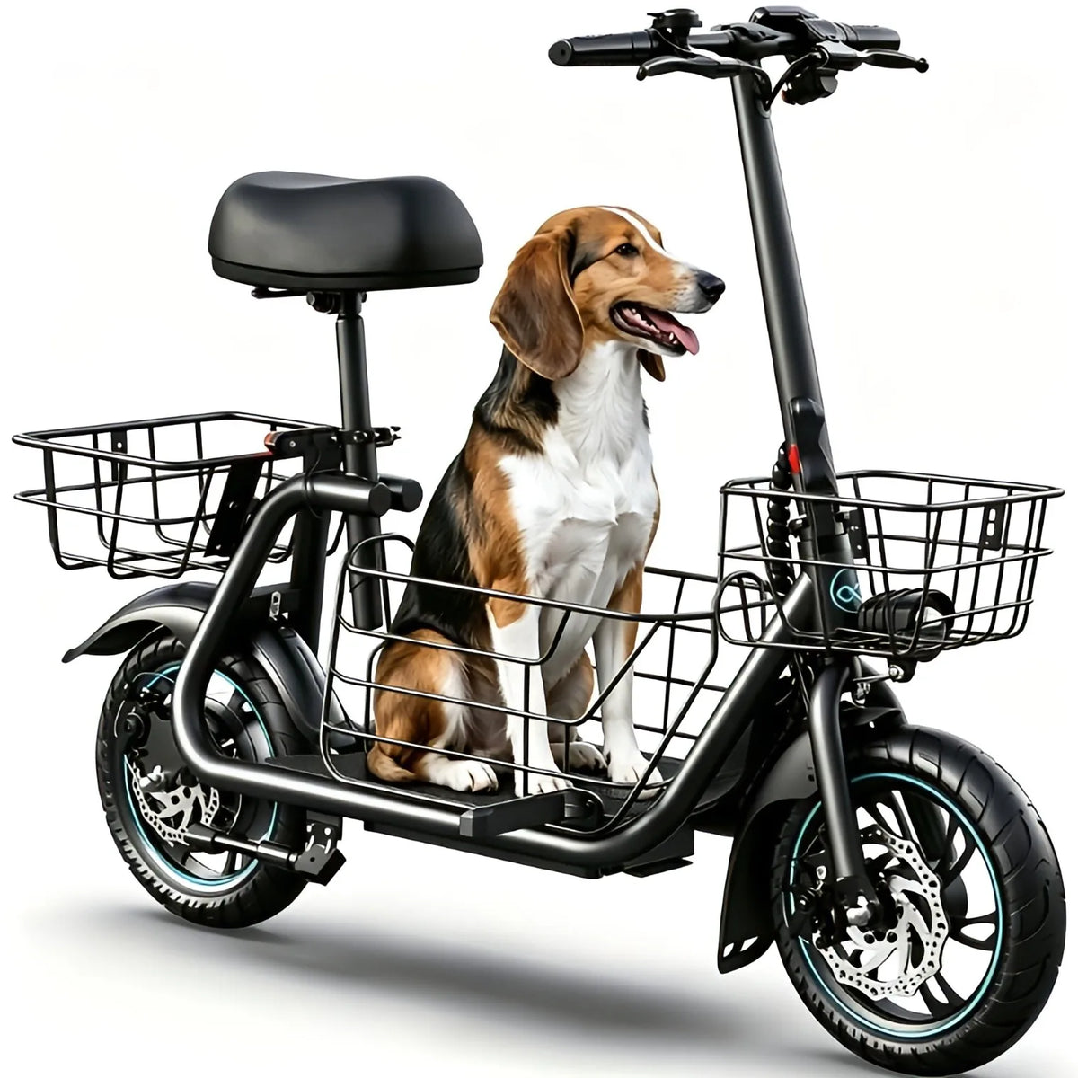 GYROSHOES UL2272 Certified Electric Scooter With Seat And Pet Baskets