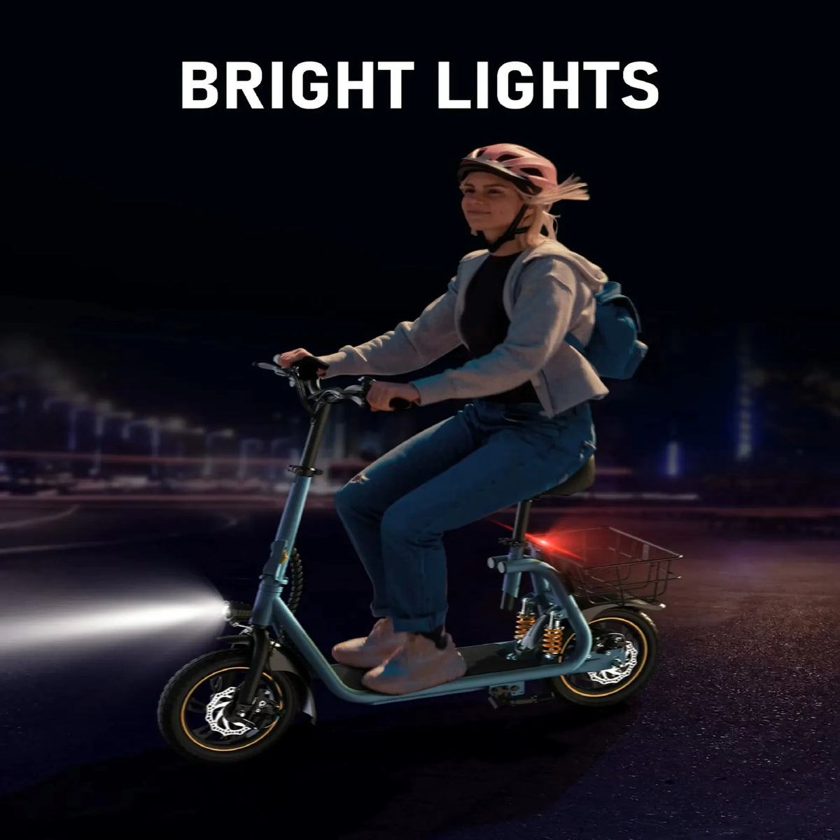 GYROSHOES Pet Friendly Electric Scooter With Seat And Dual Suspension