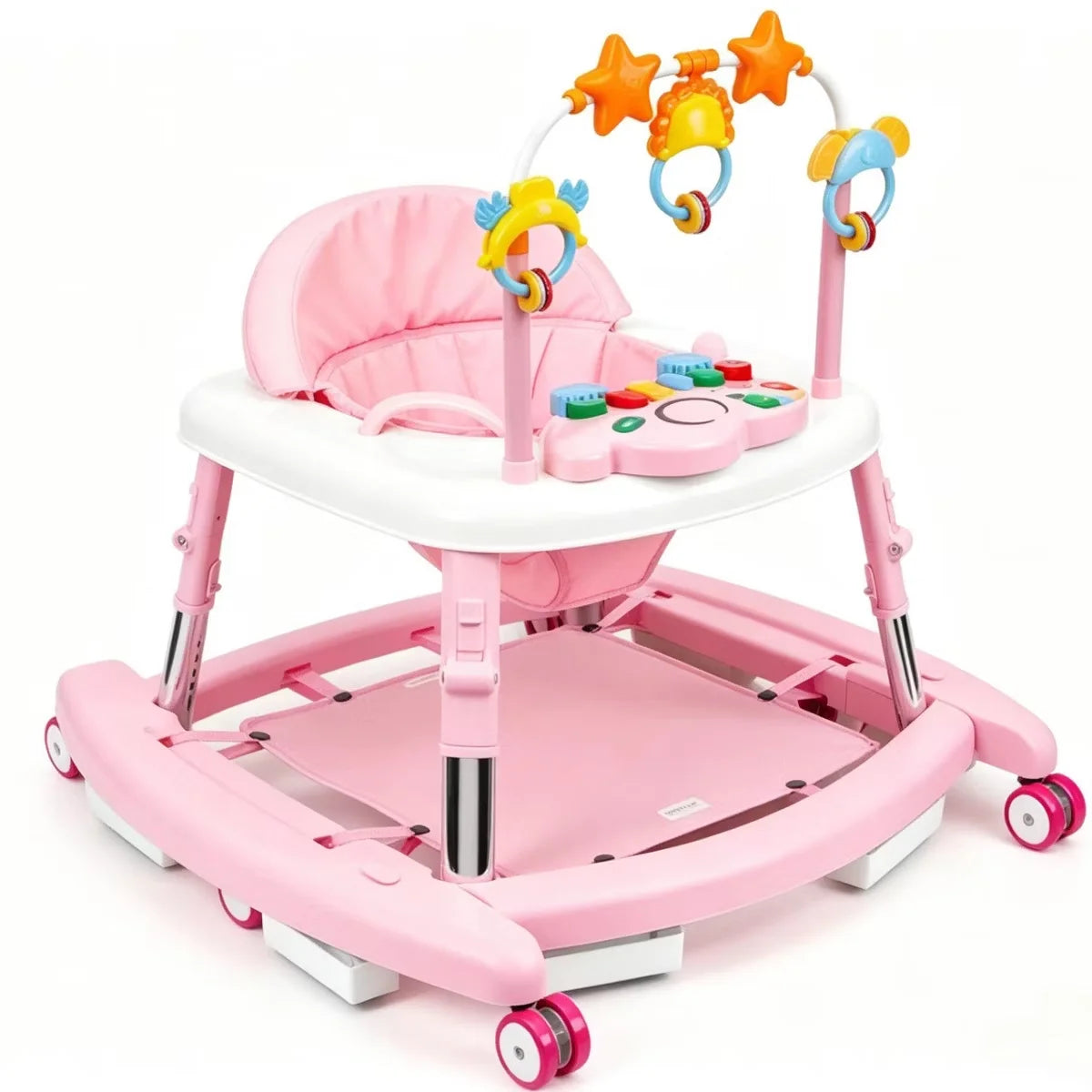 5-In-1 Foldable Baby Walker And Activity Center With Music Toys