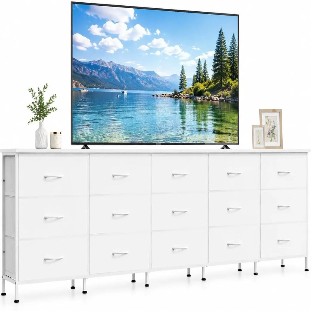 GALAXHERO Modern TV Stand Cabinet With Ample Drawer Storage