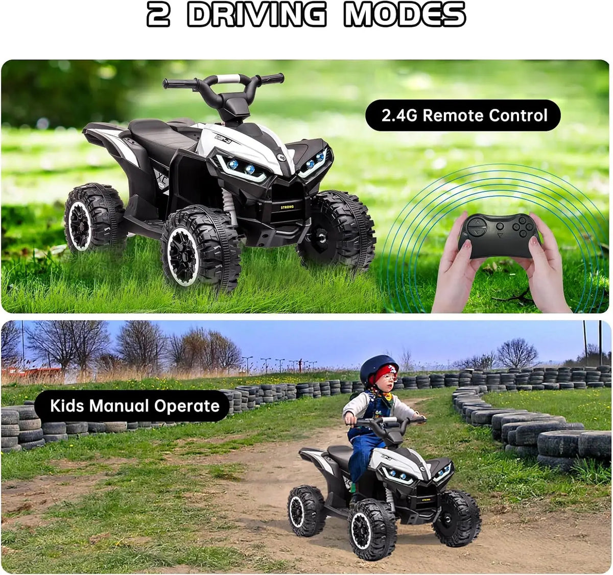 12V Kids ATV Ride‑On Toy, Dual 35W Motors, 7AH Battery & Charger, US Standard, Multi‑Color Optional Children Electric Quad Bike