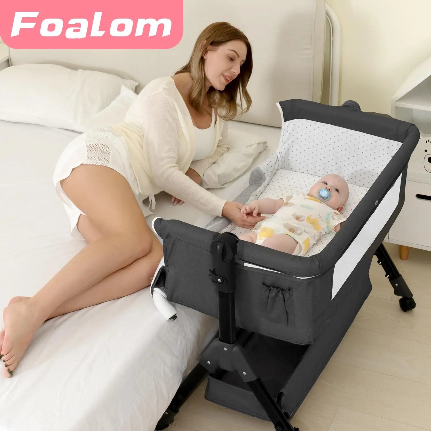 3-In-1 Baby Bassinet Bedside Sleeper Cradle For Newborns