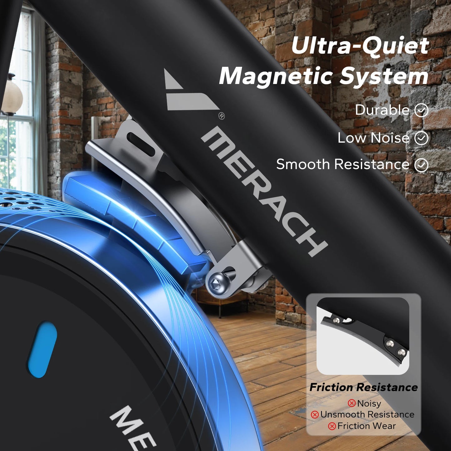 MERACH Magnetic Indoor Bike With Brake Pad And App Control