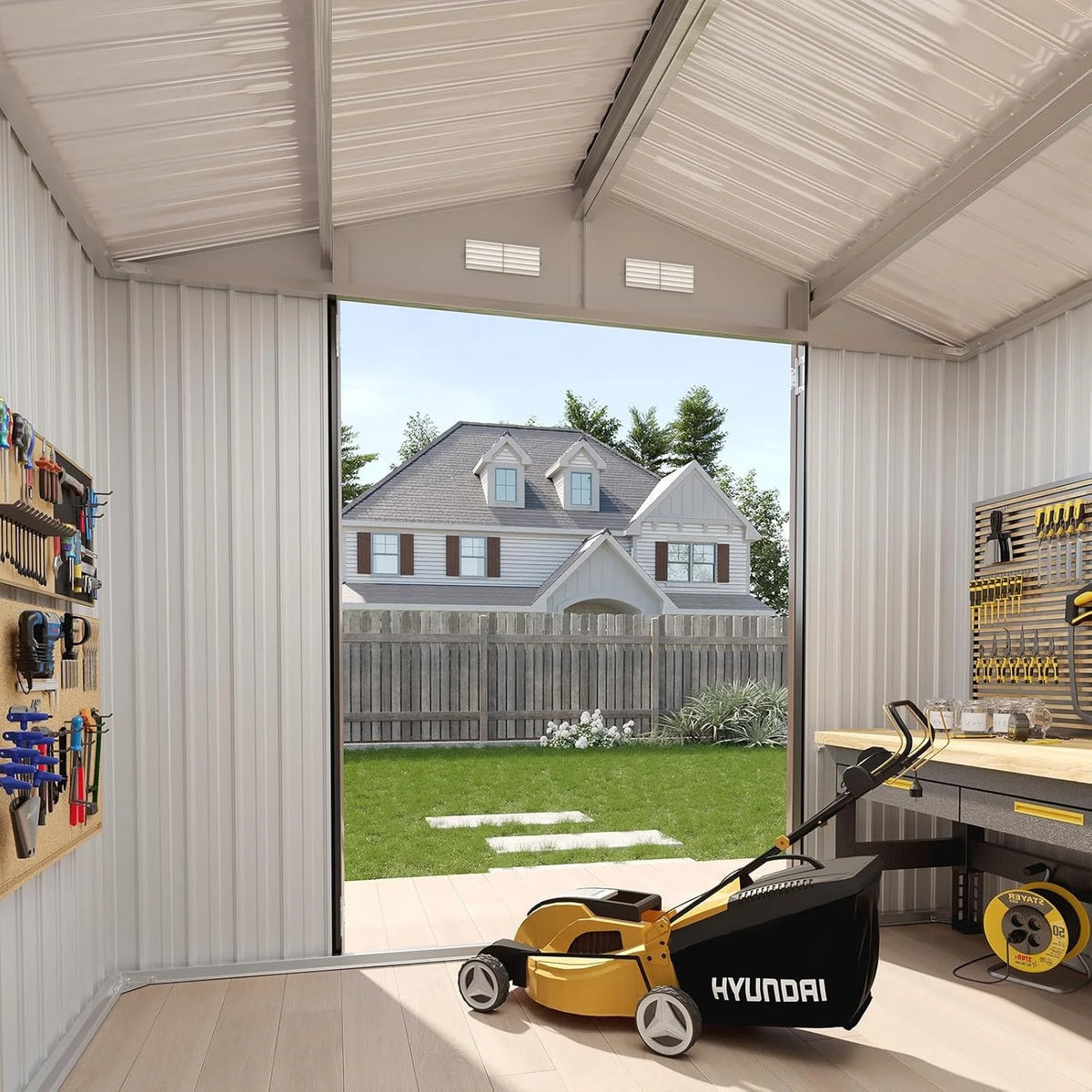 Nordivale Metal Outdoor Storage Shed With Lockable Door