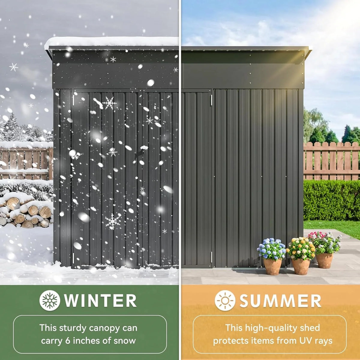 Nordivale Triple Door Metal Storage Shed With Secure Locks