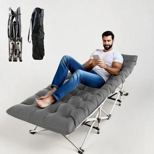 Foldable Portable Outdoor Garden Lounge Chair With Pearl Foam Mattress