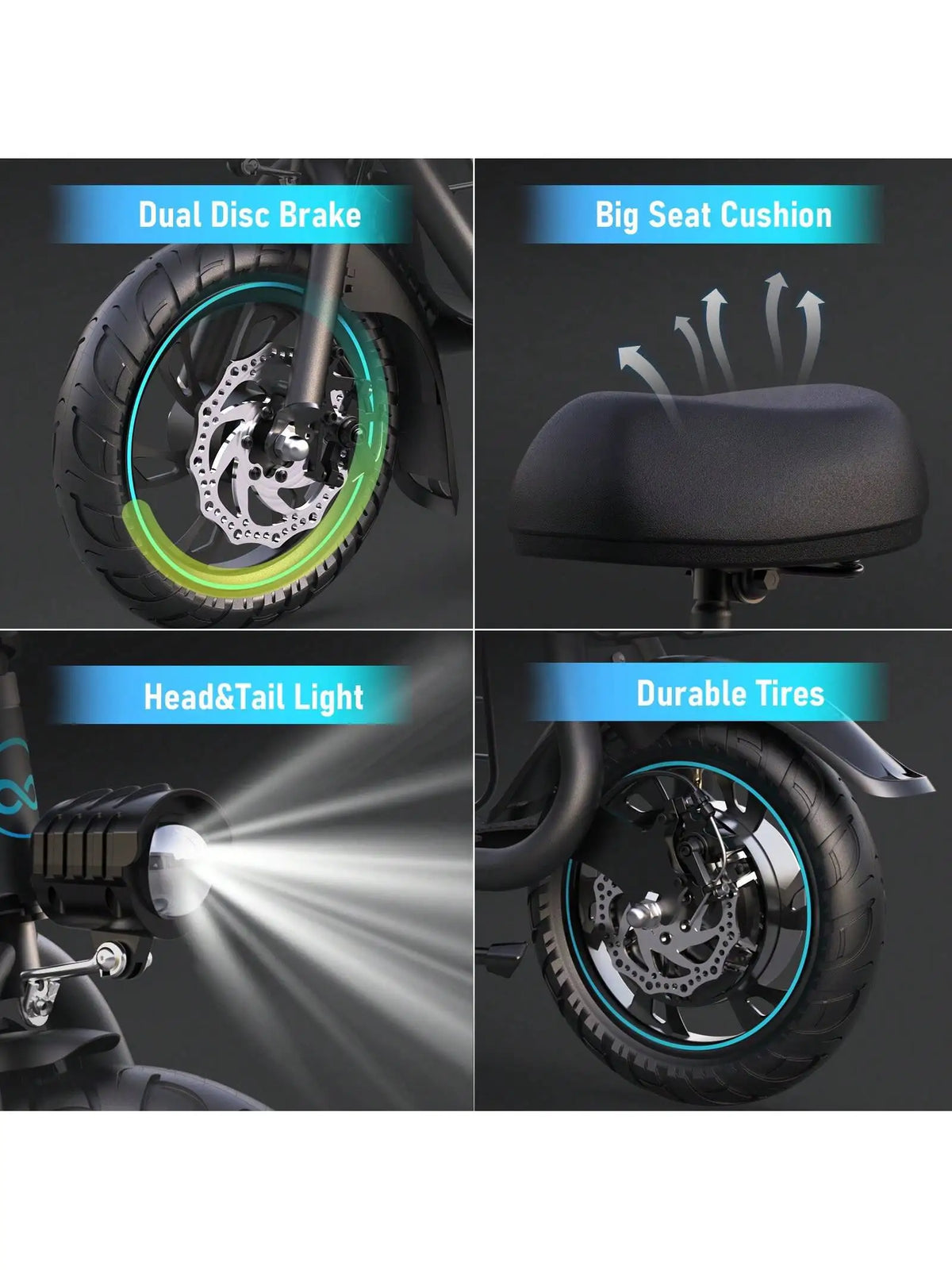GYROSHOES UL2272 Certified Electric Scooter With Seat And Pet Baskets