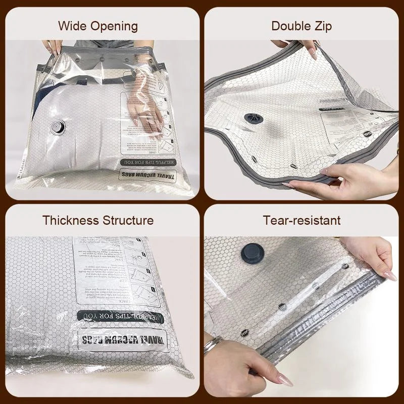 Carry On Vacuum Storage Bags With Rechargeable Pump