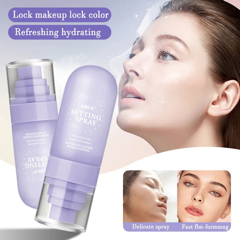 24-Hour Long Lasting Setting Spray, Makeup Setting Spray 55ml, Hydrating Moisturizing Long Lasting Fixing Spray, Gentle No Irritation Makeup Fixer For All Skin Types.